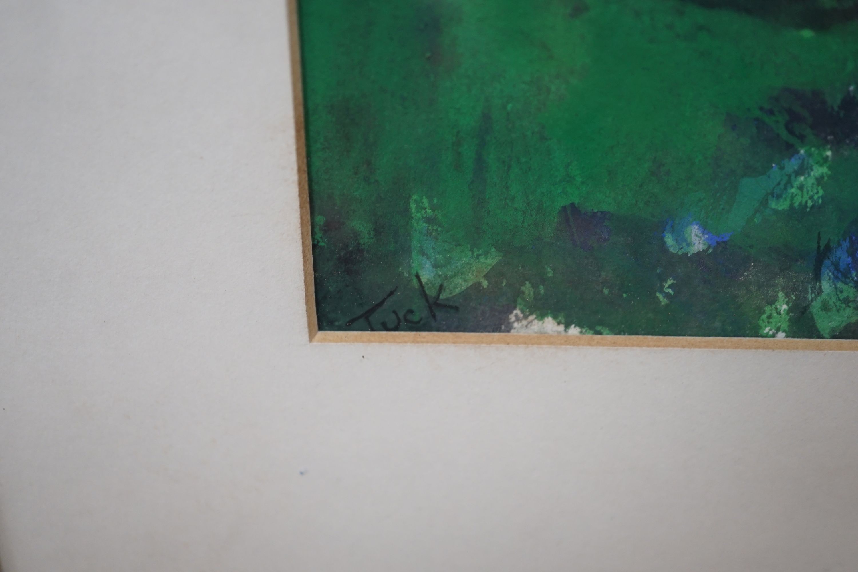 Jo Tuck, gouache, Homage to Chagall, 38 cm X 28 cm